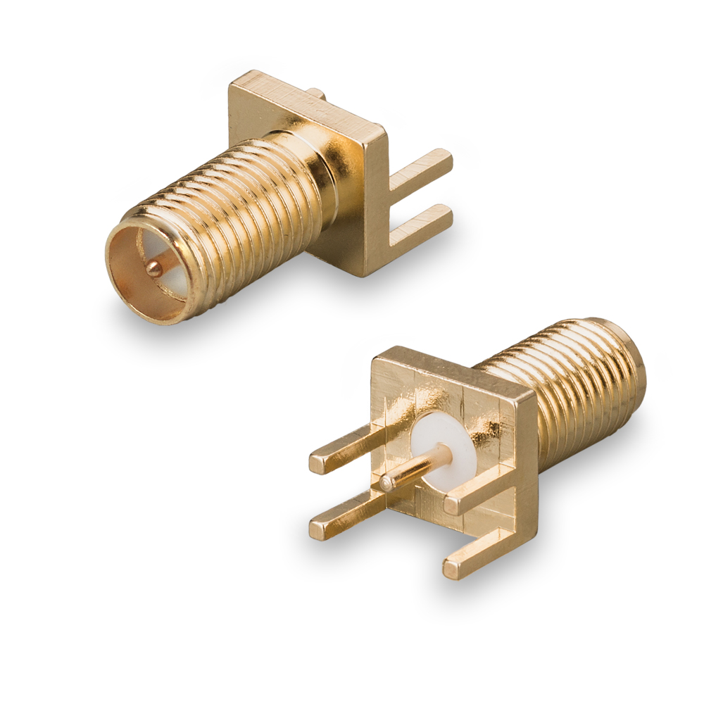 Разъем SМА(female) на плату, удлиненный до 6 ГГц